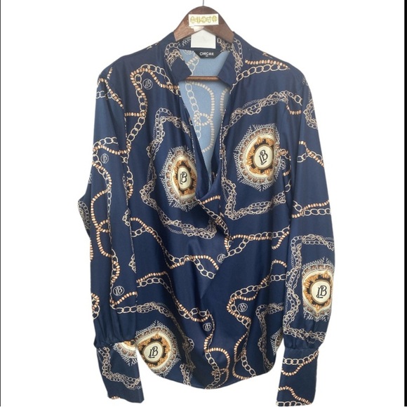 CHICME LB initial golden chain print // 2XL-3XL - Picture 3 of 10